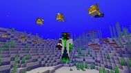 Minecraft players earn the "I am a Marine Biologist" achievement once they successfully collect a fish with a bucket (Image via docm77/YouTube)